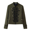 Élégant Blazer avec coussinets et détails de noeud