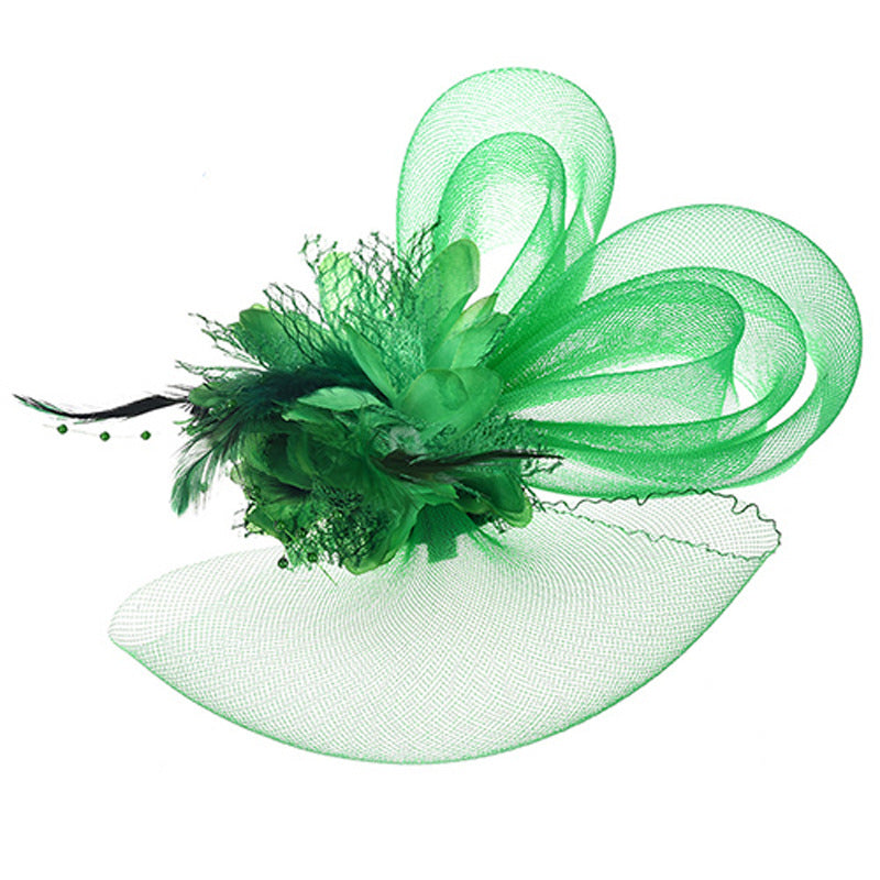 Fleur de tête de maille de plume de mariée