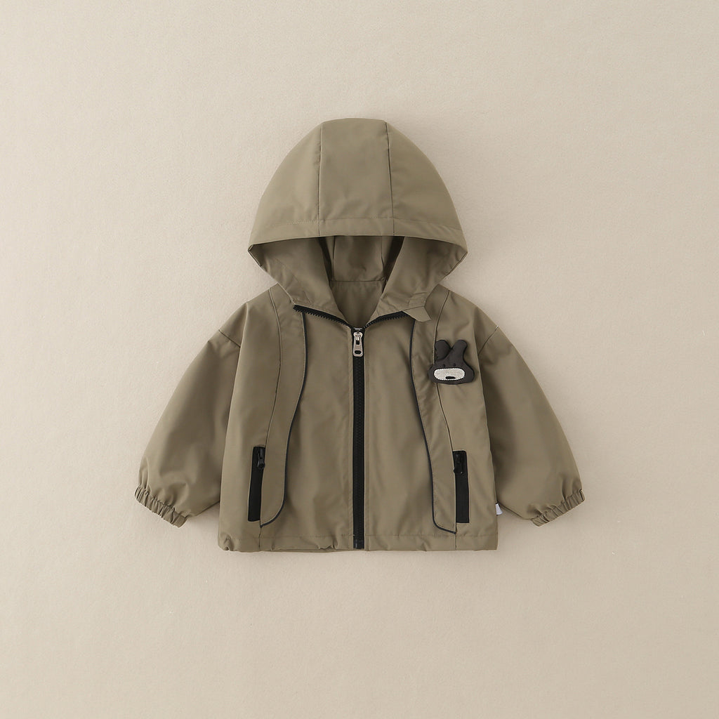 Garçons Hooded Outdoor Casual Windproof Veste Set