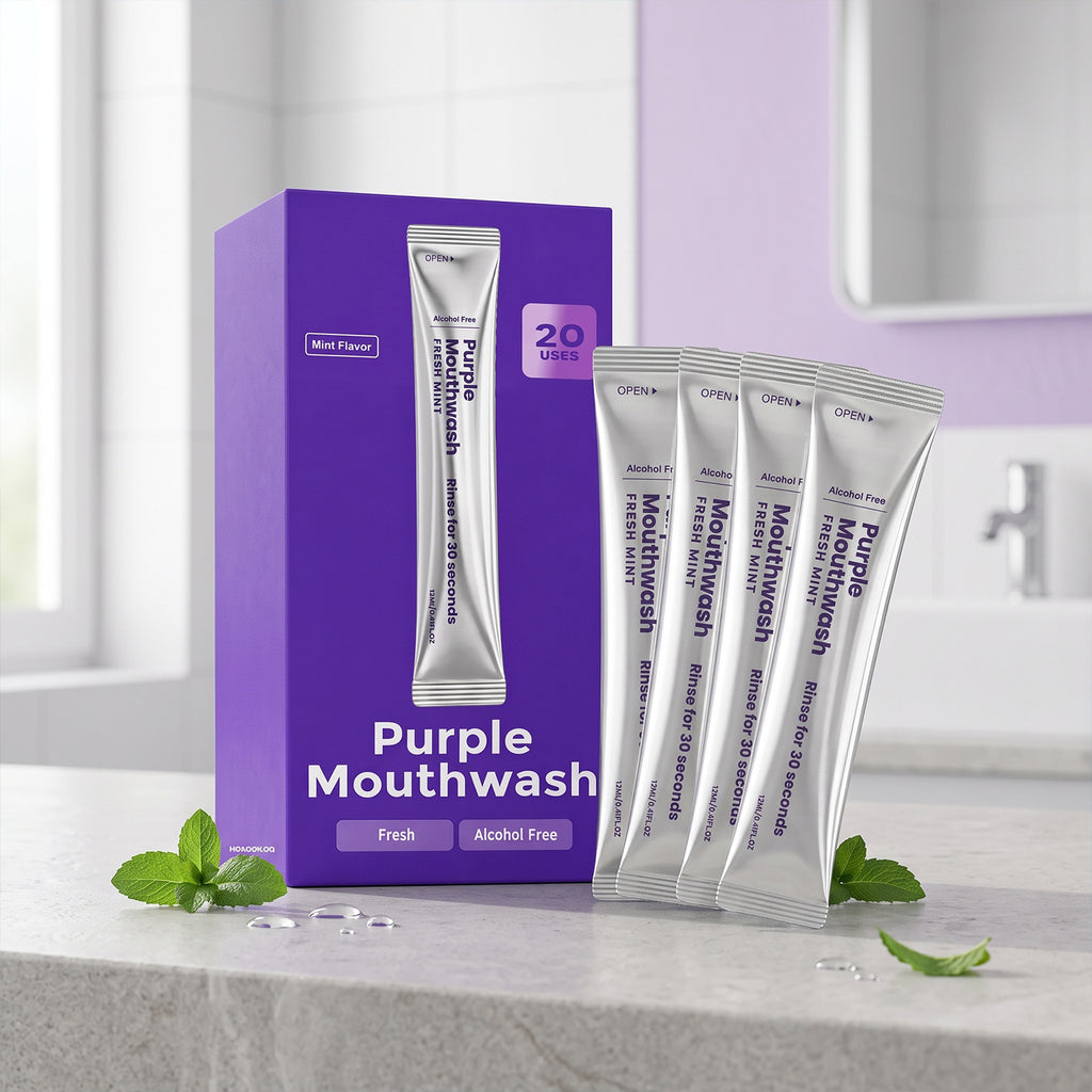 Soins buccaux pourpre