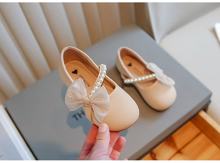 White Pearl Petite fille Bébé Princesse Chaussures