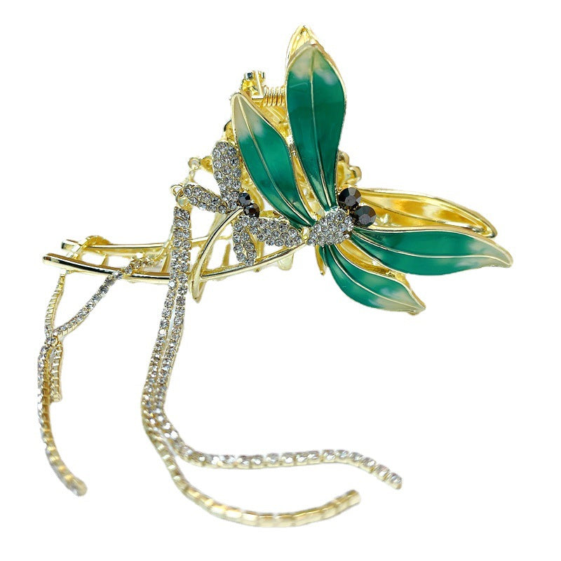 Élégant Tempérament Dragonfly Grab Clip Femme épingle à cheveux haut de gamme