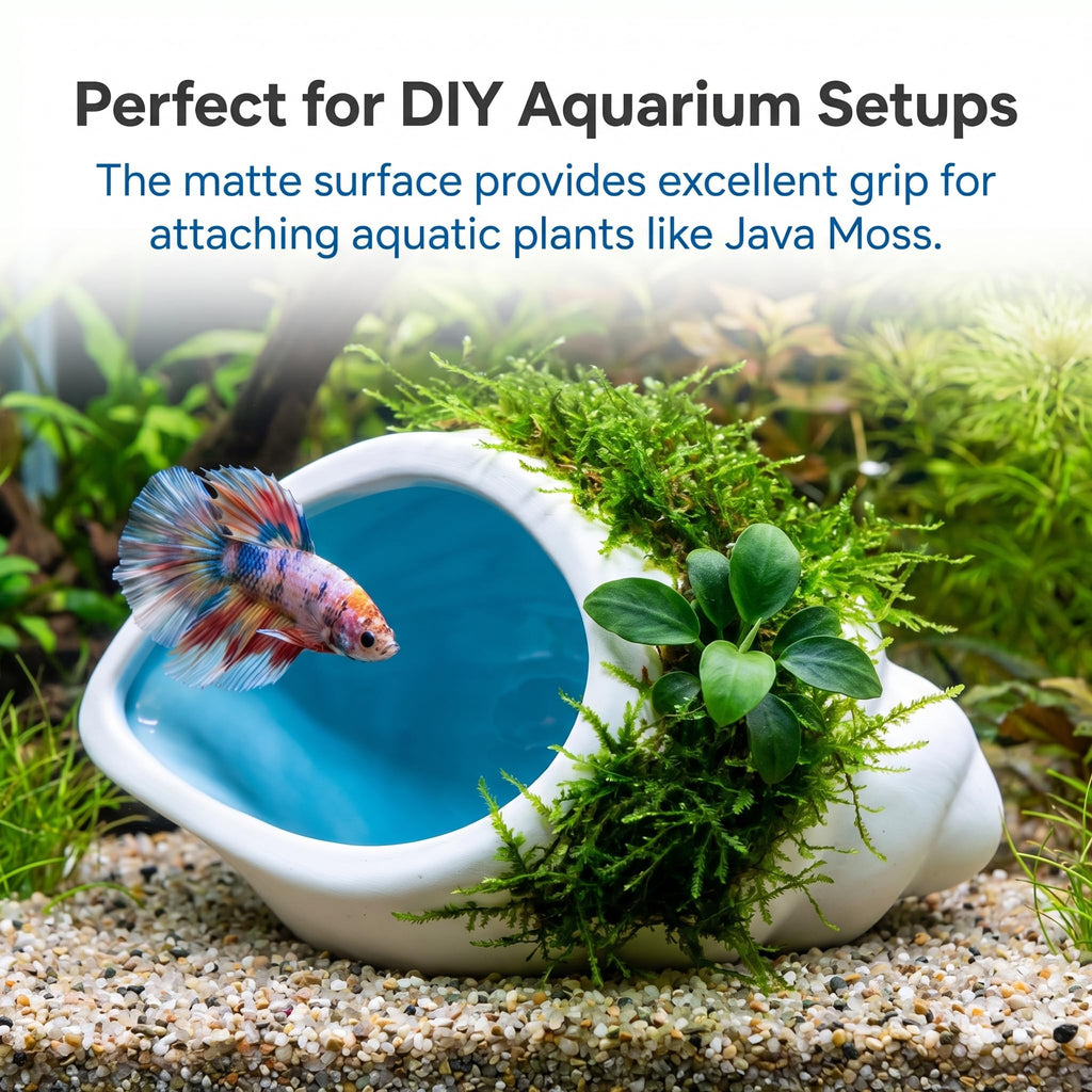 Cave d'aquarium en céramique pour Betta Fish Tank Decor