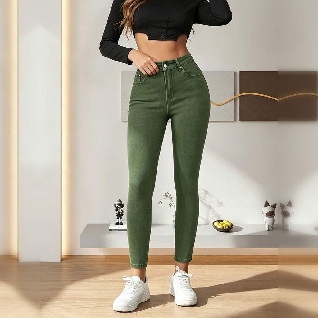 Jeans de haute taille de l'Armée de terre des femmes