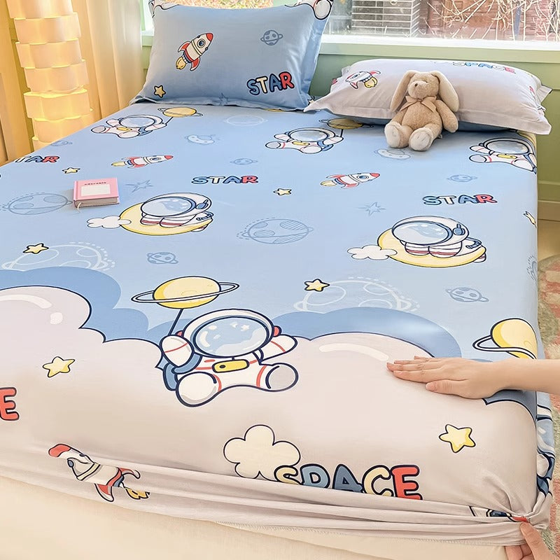 Cartoon Pure Cotton Fitted Sheet Une pièce
