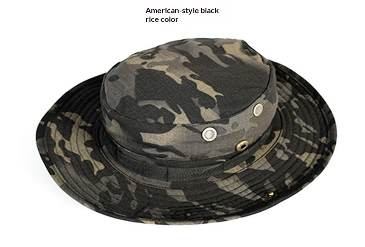 Chapeau tricoté Chapeau à larges bords Chapeau de soleil Chapeau de pêcheur de style militaire