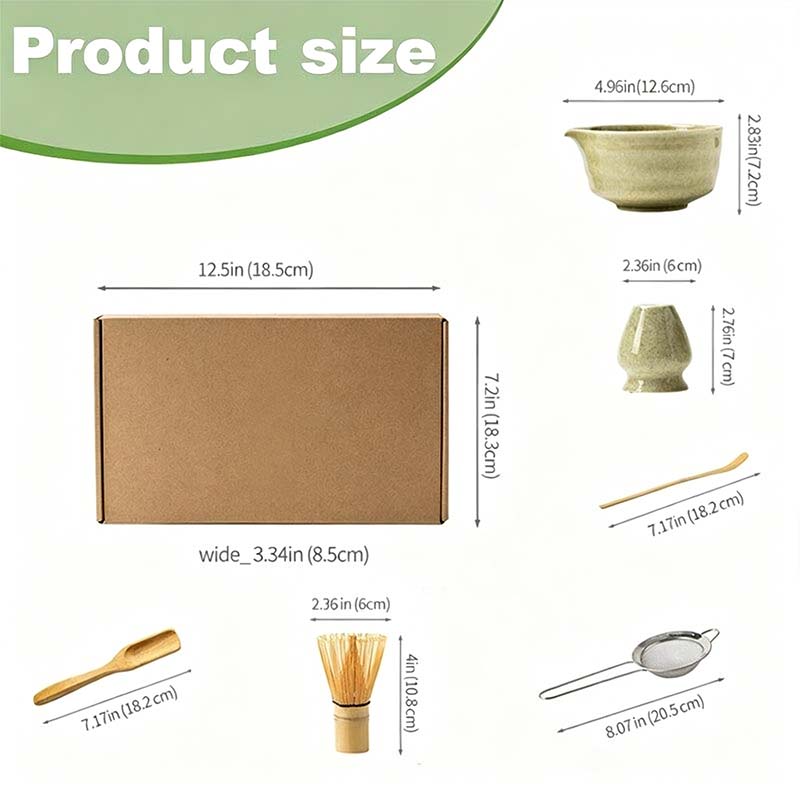 Set Matcha avec Matcha traditionnel en bambou