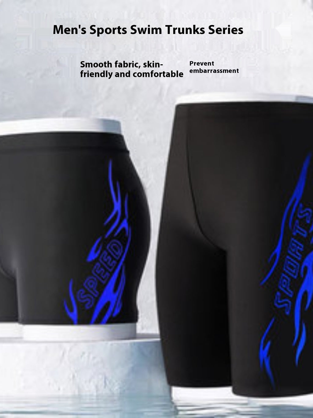 Boxers anti-embarrassment maillot de bain Plus Taille Ressort Natation Trunks