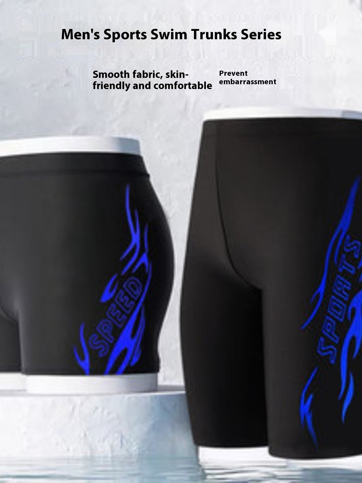 Boxers anti-embarrassment maillot de bain Plus Taille Ressort Natation Trunks