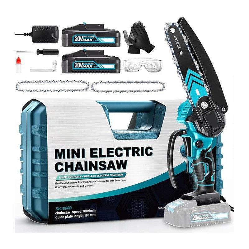Sciage à chaîne de lithium de 6 pouces Sciage de coupe de bois Ménage Mini rechargeable