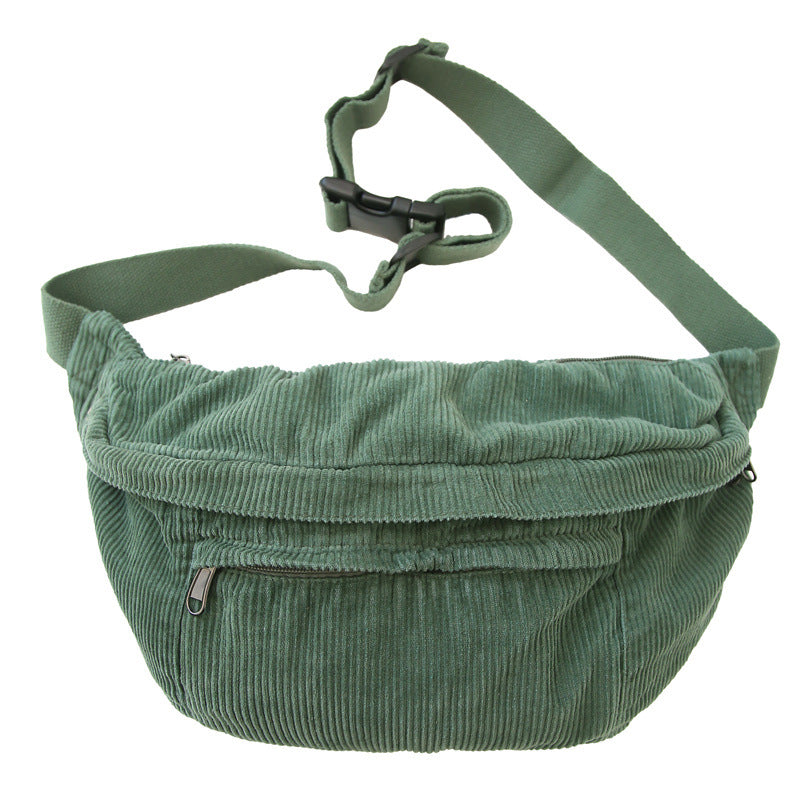Sac en toile Corduroy Grande capacité Casual Epaule et Crossbody Sac