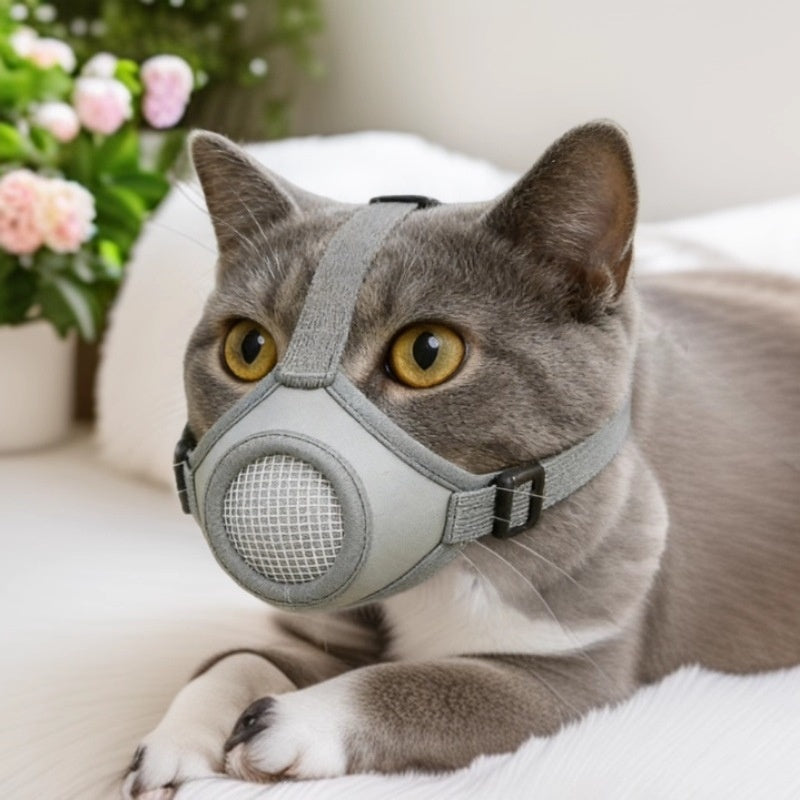 Pet Chat et chien Muselière réglable Bite Proof et Bark Control Respirant