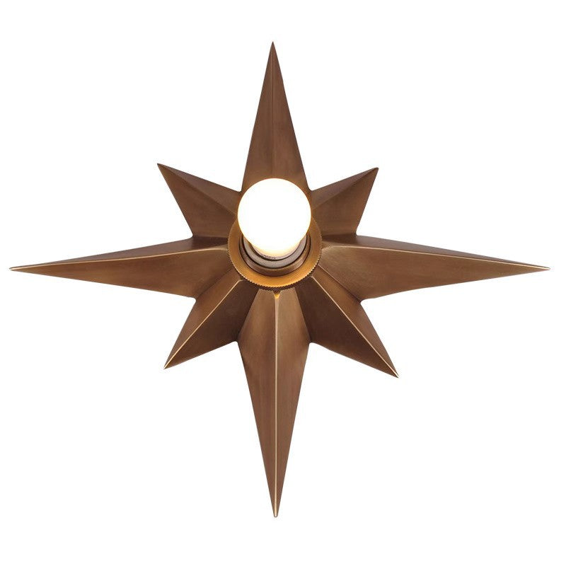 Léger plafond en cuivre massif de style américain en trois dimensions Étoile Craftwork