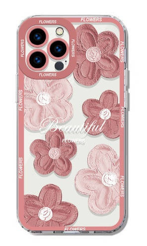 Peinture à l'huile Fleurs Cas de téléphone transparent