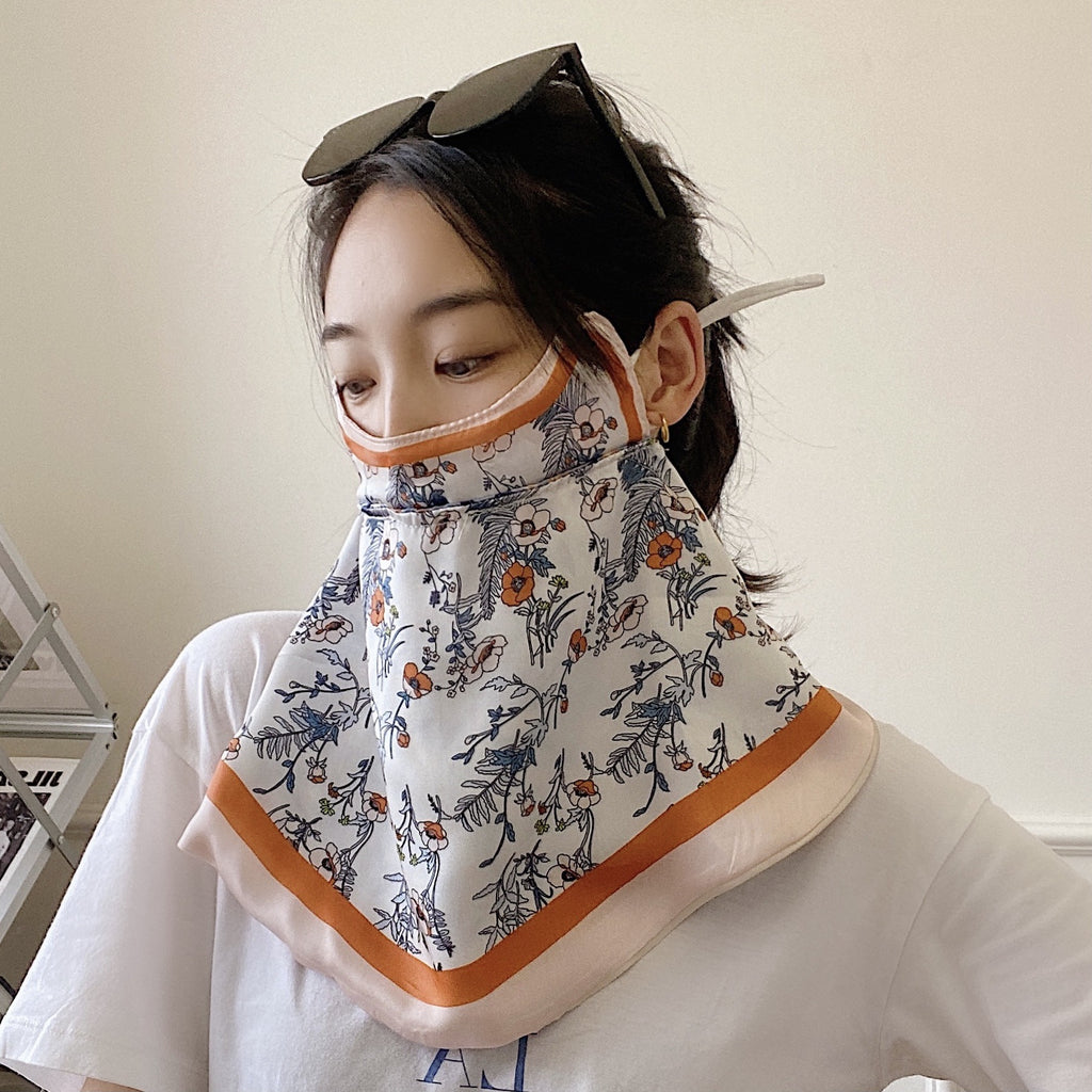 Masque d'écran solaire d'été imprimé pour femmes
