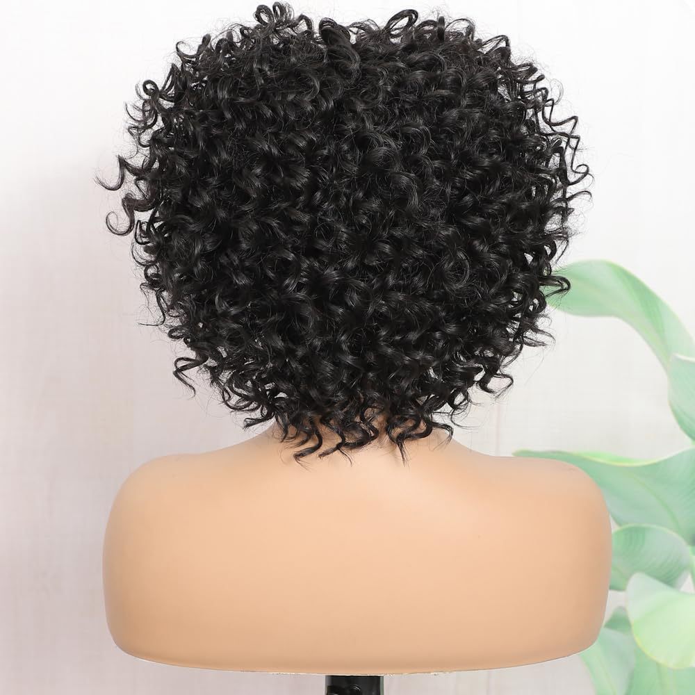 Perruque Femme Perruques synthétiques Couverture de la tête de cheveux bouclés