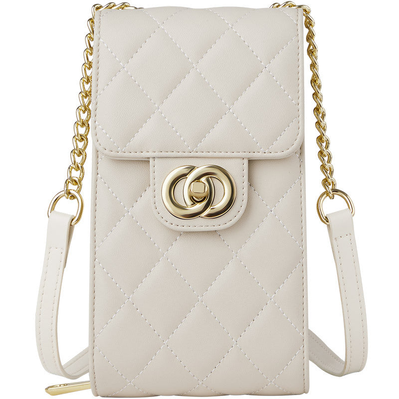 Mini en cuir pour femmes Sac de téléphone portable classique Sac Messenger