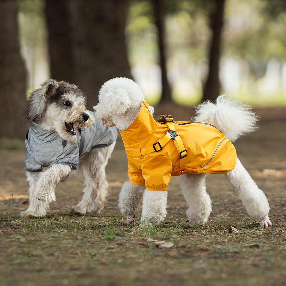 Poitrine et le dos imperméable deux jambes imperméable Teddy moyen et petit chien