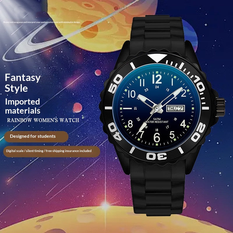 Compact Quartz Sports Smart Couples Montre électronique pour les femmes
