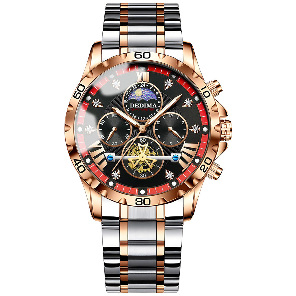 Business Luminous Waterproof Flywheel Montre Quartz