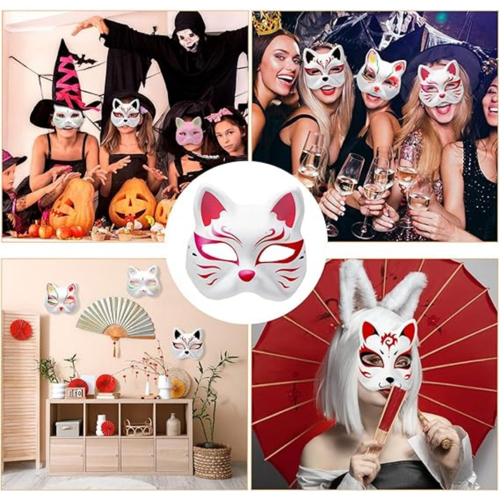 Kit bricolage pour masques de chat 3D - Set de 20 pièces pour décorations en papier