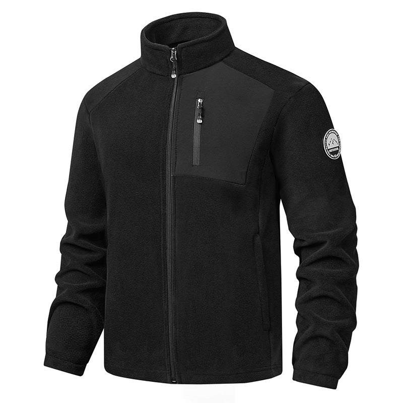Veste polaire du couple avec un collier debout