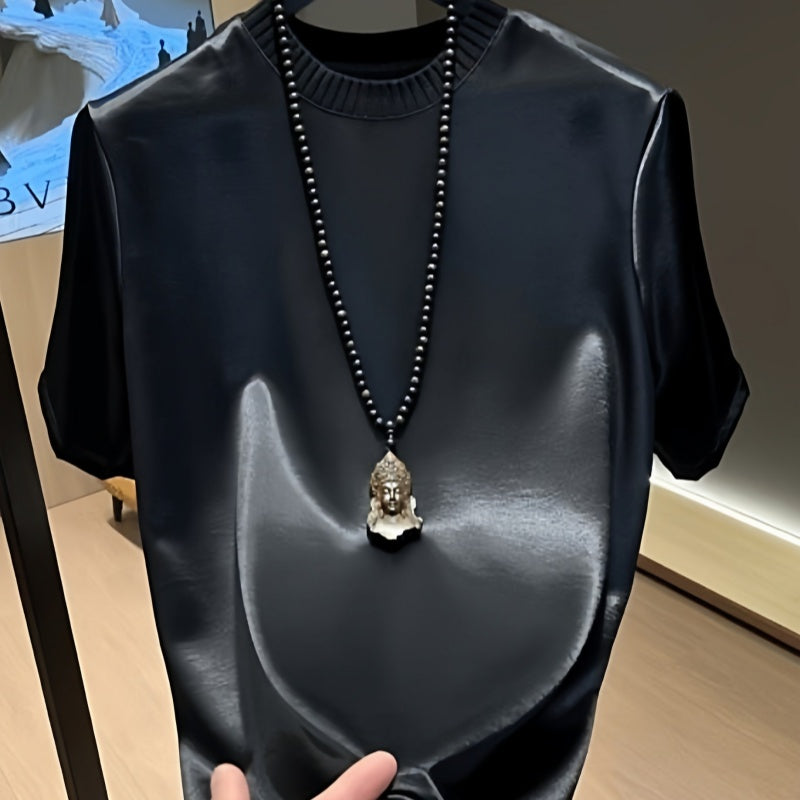 Coupe ronde homme manches courtes Casual Fashion Top