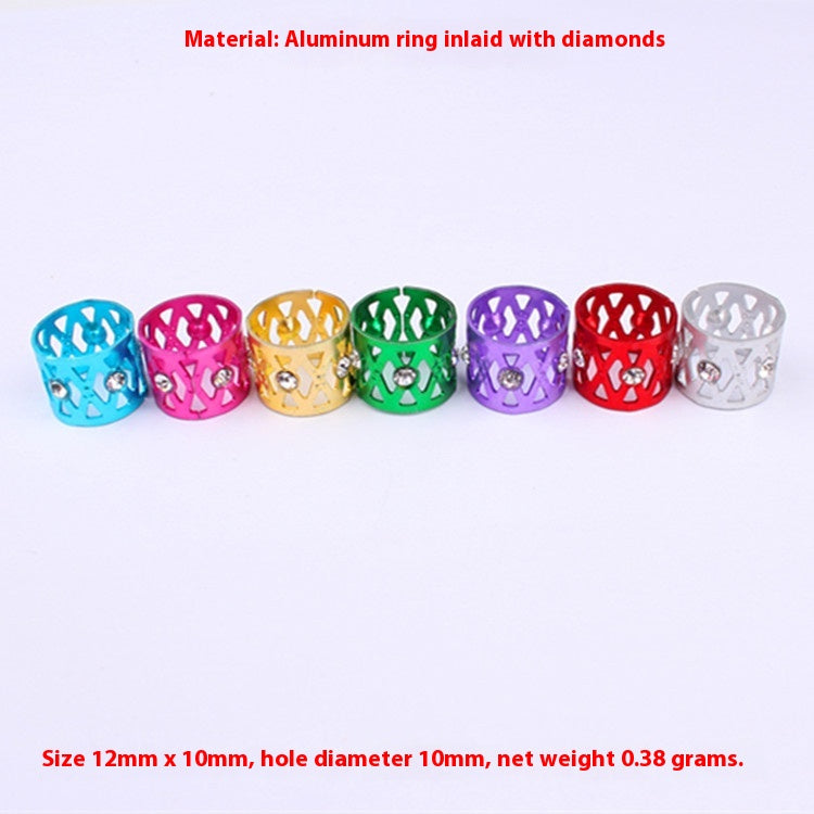 Wig Décoration Hollow Jeweled 7 Couleur Aluminium Headwear Coiffure Anneau