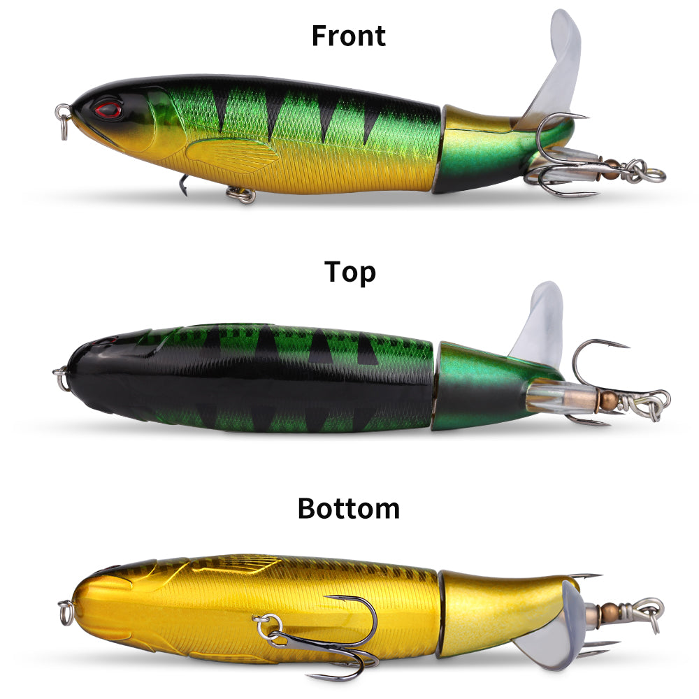 10pcs 1set 13g 10cm Lure de pêche Premium Kit Bass Trout Baits avec la queue d'hélice durable
