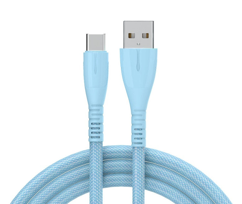 Charge rapide QC30 Câble de recharge Nylon Câble USB avec voyant