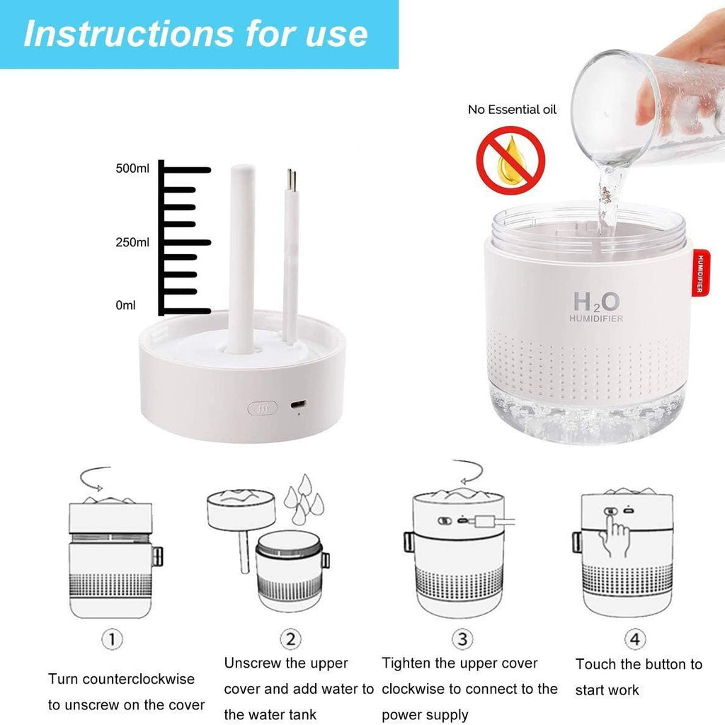 Humidificateur LED blanc