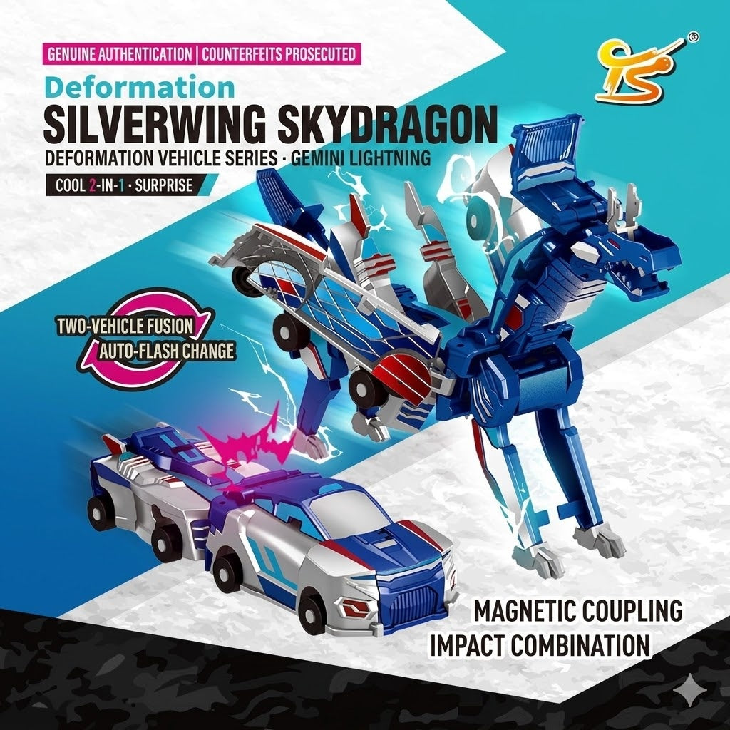 Treasure Car-Divine Toy Car Crash-and-Combine Transformer Robot Jouet Enfants