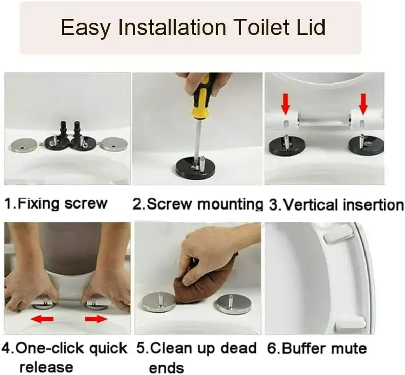 Siège de toilette de type D avec fermeture douce