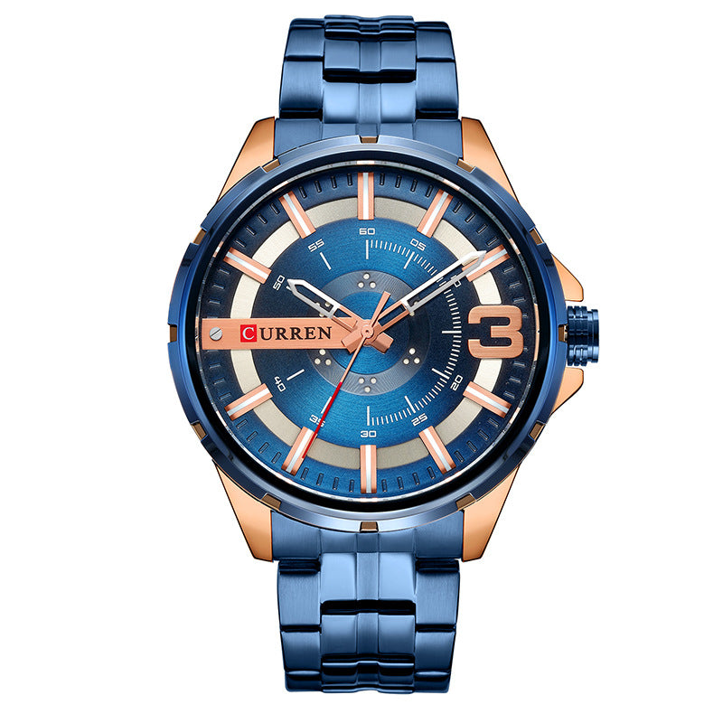 Men's simple casual stainless steel watch