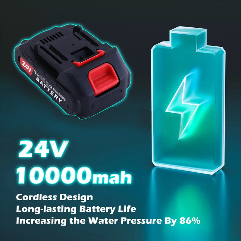 2 batterie sans fil portable voiture de lavage haute pression Jet de lavage d'eau