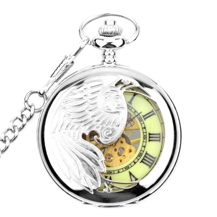 Retro Hollow Montre mécanique de poche ouverte