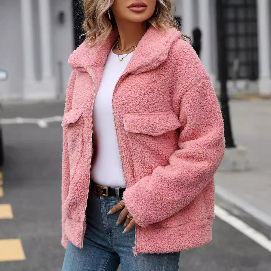 Veste en polaire à fermeture éclair pour femmes