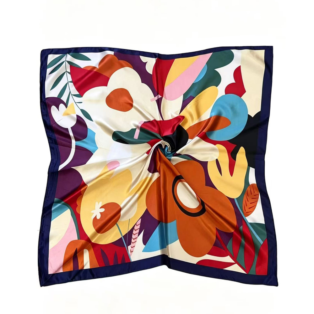 Résumé Imitation florale Écharpe Satin Square
