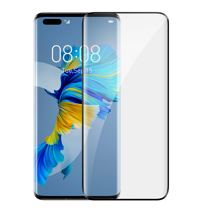 Film trempé plein écran courbé complet pour Mate40 Pro Single Pack noir