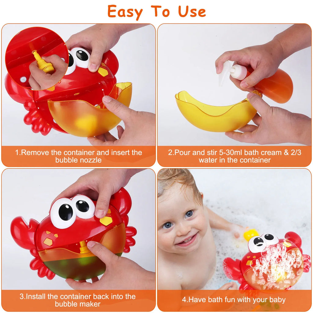 Frog Musical Bubble Bath Maker Jouets de bain de bébé pour baignoires Toddler Bubble Machine pour bain