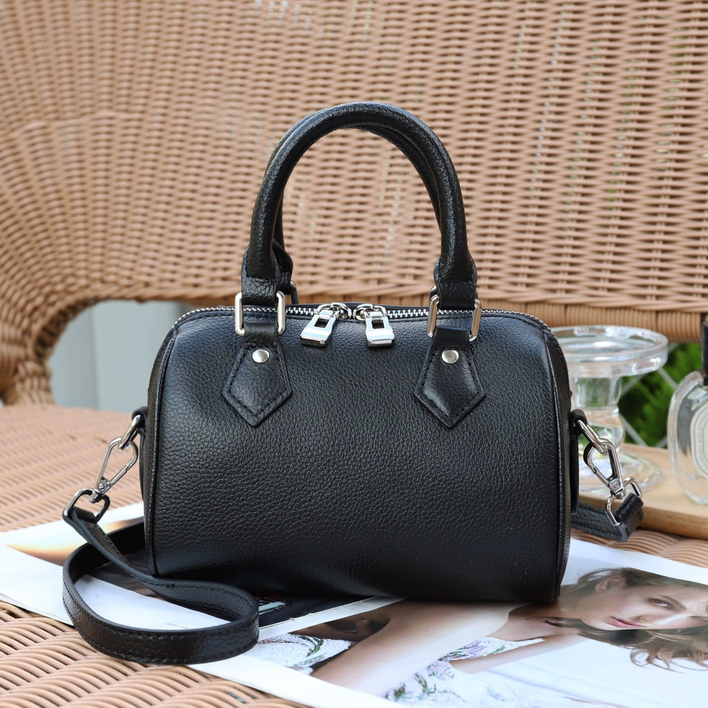 Sac pour femmes en cuir à grains supérieurs