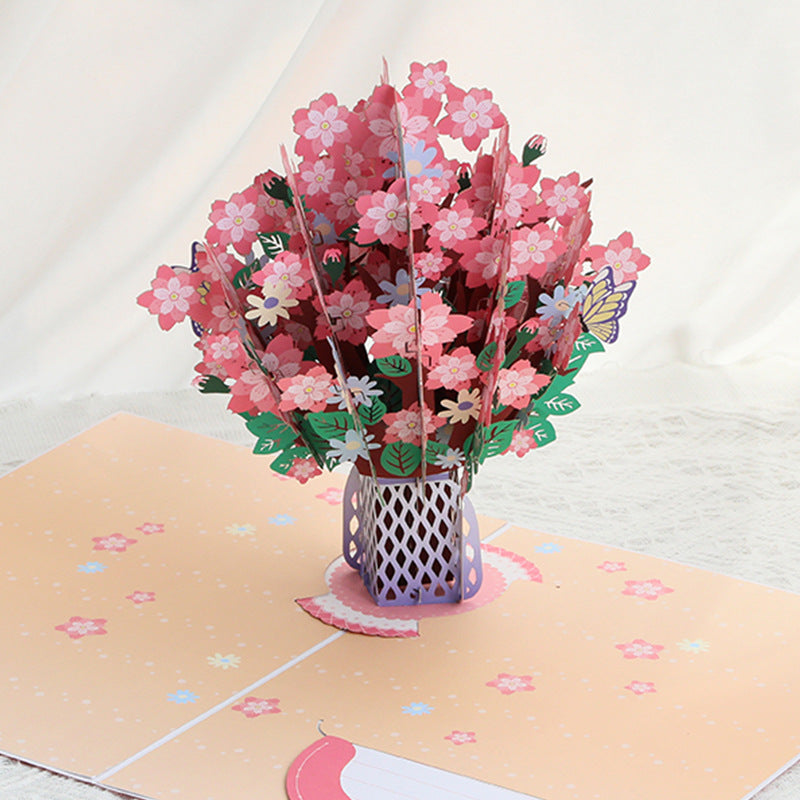 Découpe 3D de papier créatif de fleurs amovibles