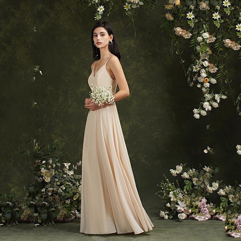 Printemps Banquet Stage Party European and American Deep V Robe