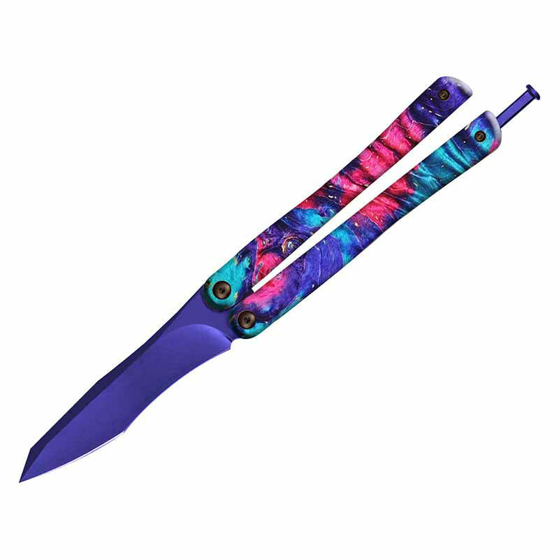 L'autocollant unique de couteau papillon est drôle