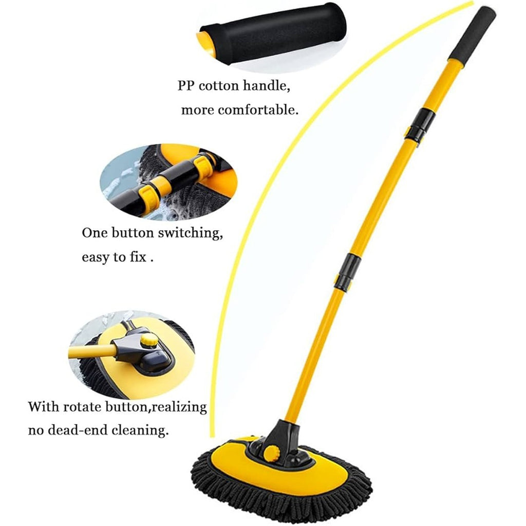 Kit de brosse télescopique de lavage de voiture Mop outil de nettoyage de véhicule à manches longues