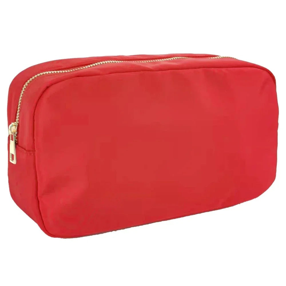 Sac de maquillage en nylon imperméable à l'eau à grande capacité