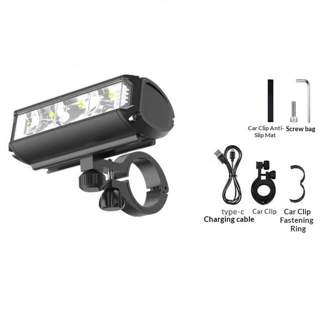 Lampe à vélo rechargeable en alliage d'aluminium
