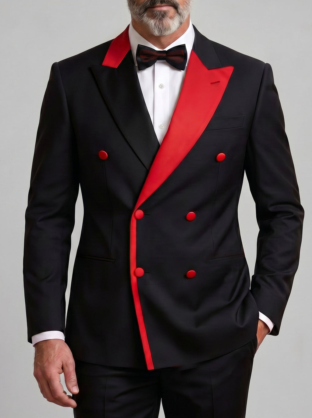 Costume d'affaires double brassard pour hommes