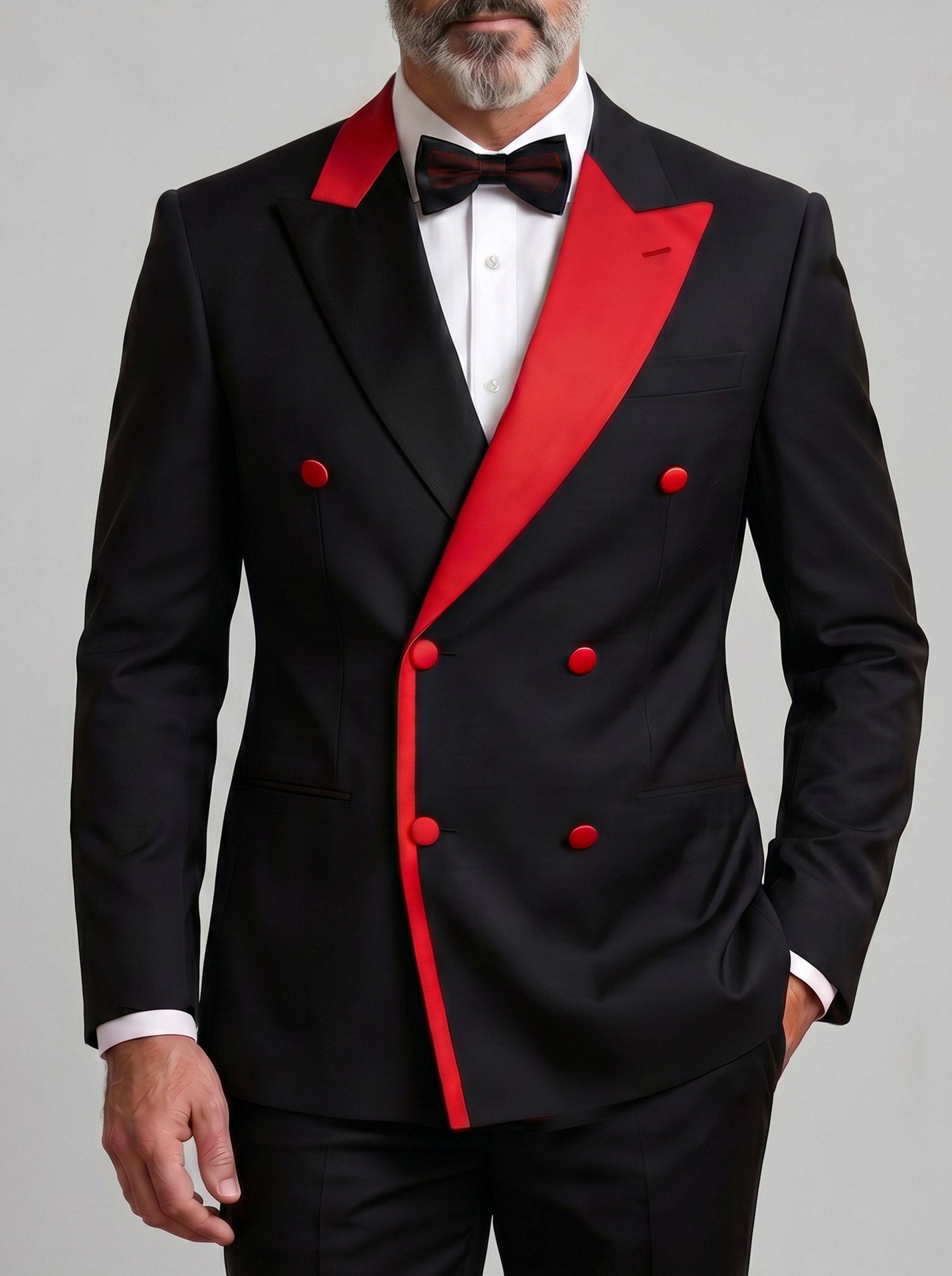 Costume d'affaires double brassard pour hommes
