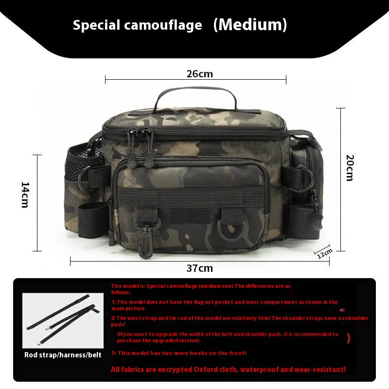 Équipement de pêche Luya Crossbody Sac de rangement multifonctionnel